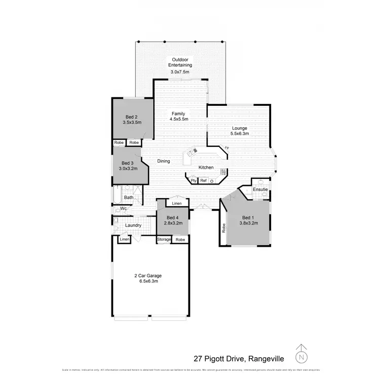 Floorplan of Homely house listing, 27 Pigott Drive, Rangeville QLD 4350