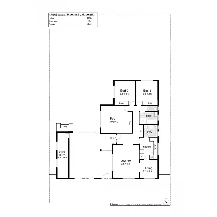 Floorplan of Homely house listing, 64 Adjin Street, Mount Austin NSW 2650