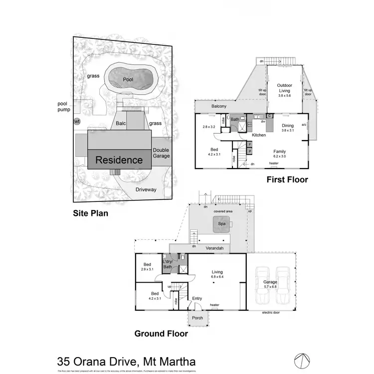 Floorplan of Homely house listing, 35 Orana Drive, Mount Martha VIC 3934