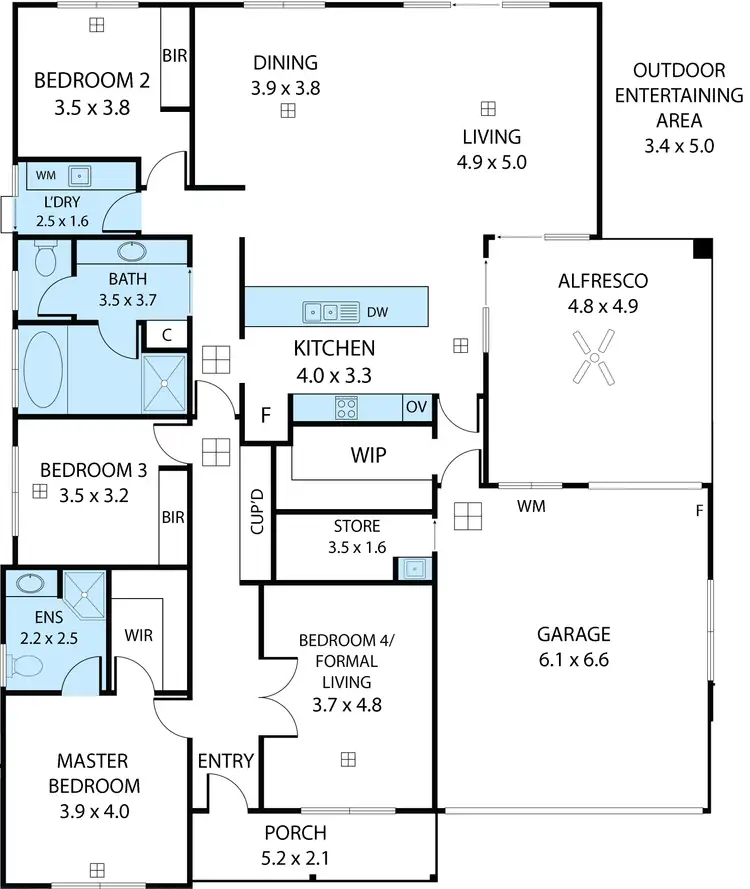 Floorplan of Homely house listing, 10 Parkwood Drive, Golden Grove SA 5125