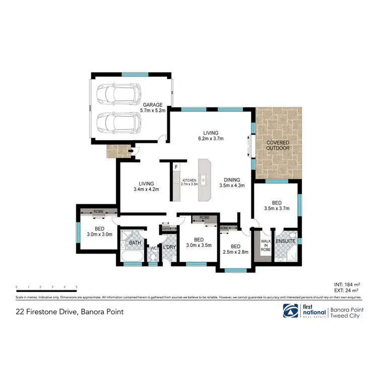 Floorplan of Homely house listing, 22 Firestone Drive, Banora Point NSW 2486