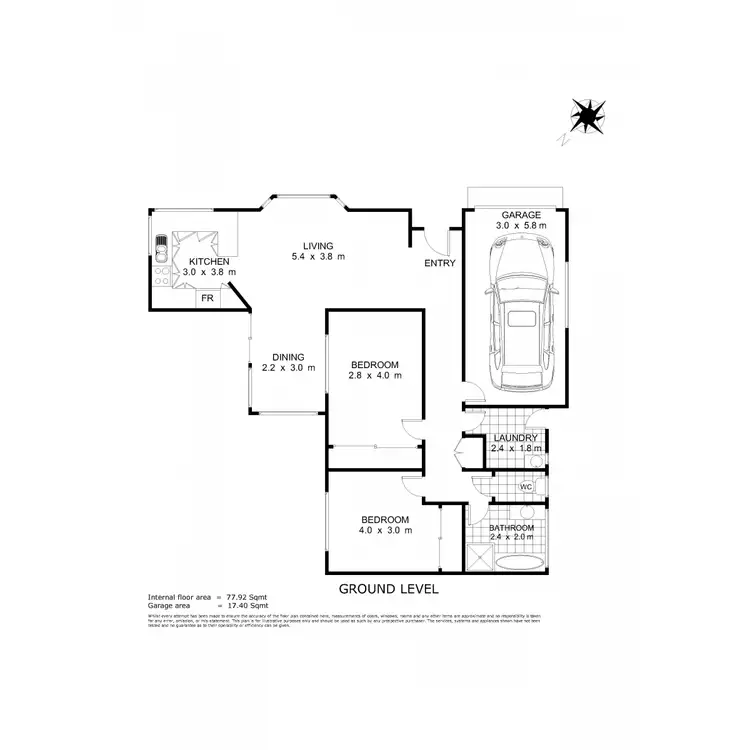 Floorplan of Homely unit listing, 1/17 Drayton Road, Harristown QLD 4350