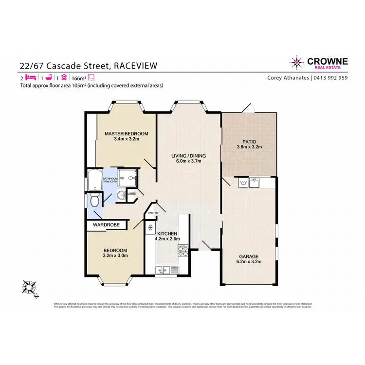 Floorplan of Homely unit listing, 22/67 Cascade Street, Raceview QLD 4305