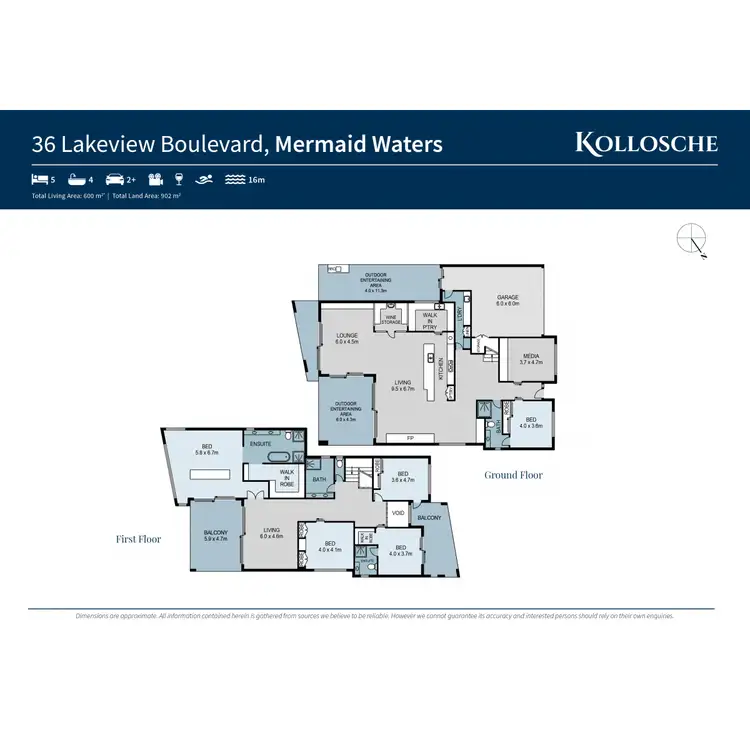 Floorplan of Homely house listing, 36 Lakeview Boulevard, Mermaid Waters QLD 4218