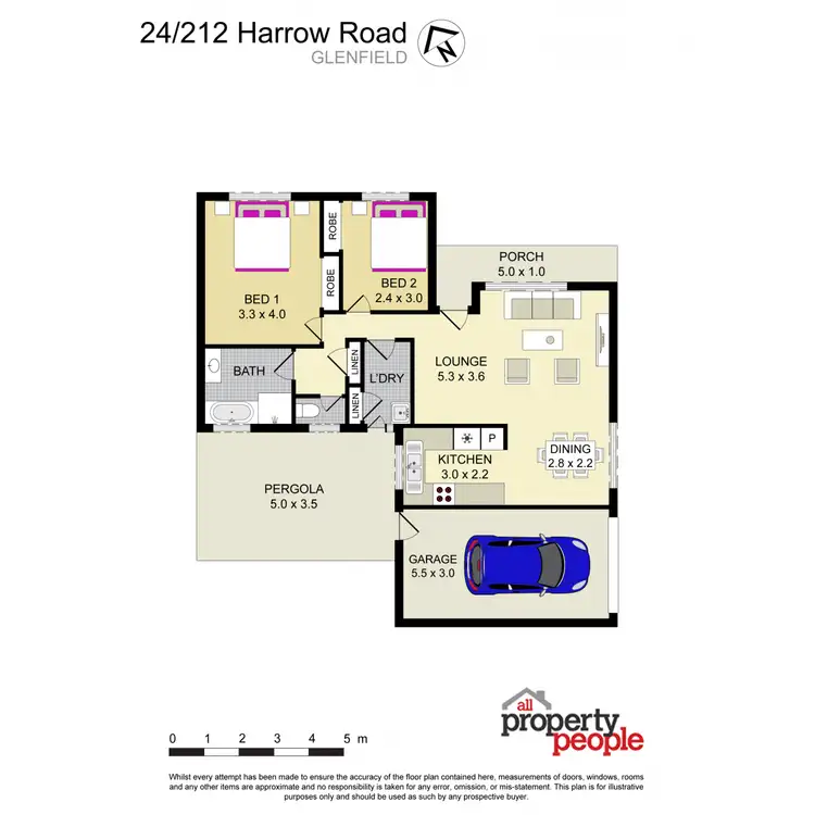 Floorplan of Homely villa listing, 24/212-222 Harrow Road, Glenfield NSW 2167