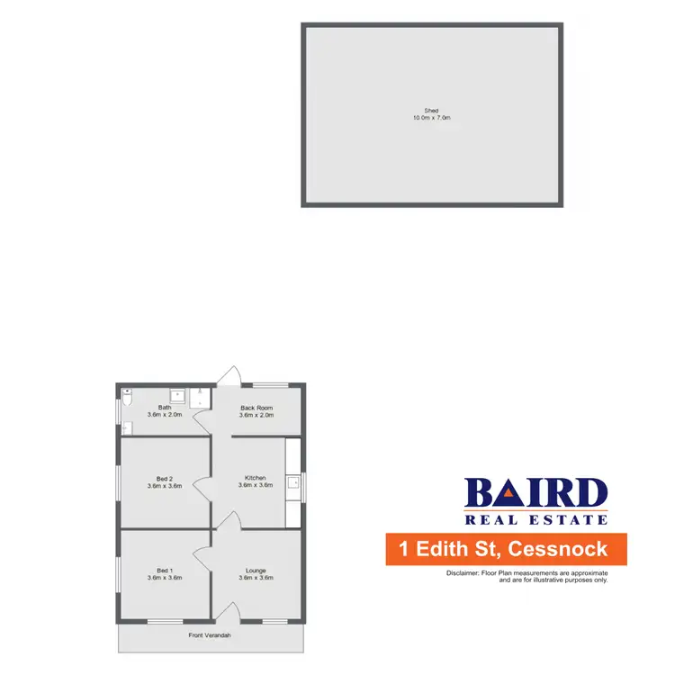 Floorplan of Homely house listing, 1 Edith Street, Cessnock NSW 2325