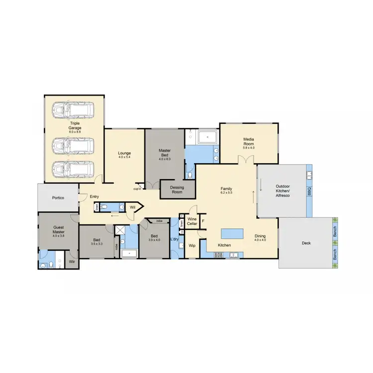 Floorplan of Homely house listing, 34 Patterson Street, Safety Beach VIC 3936