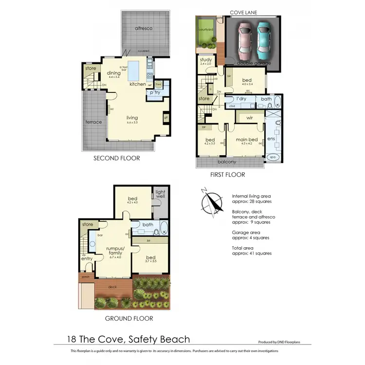 Floorplan of Homely townhouse listing, 18 The Cove, Safety Beach VIC 3936