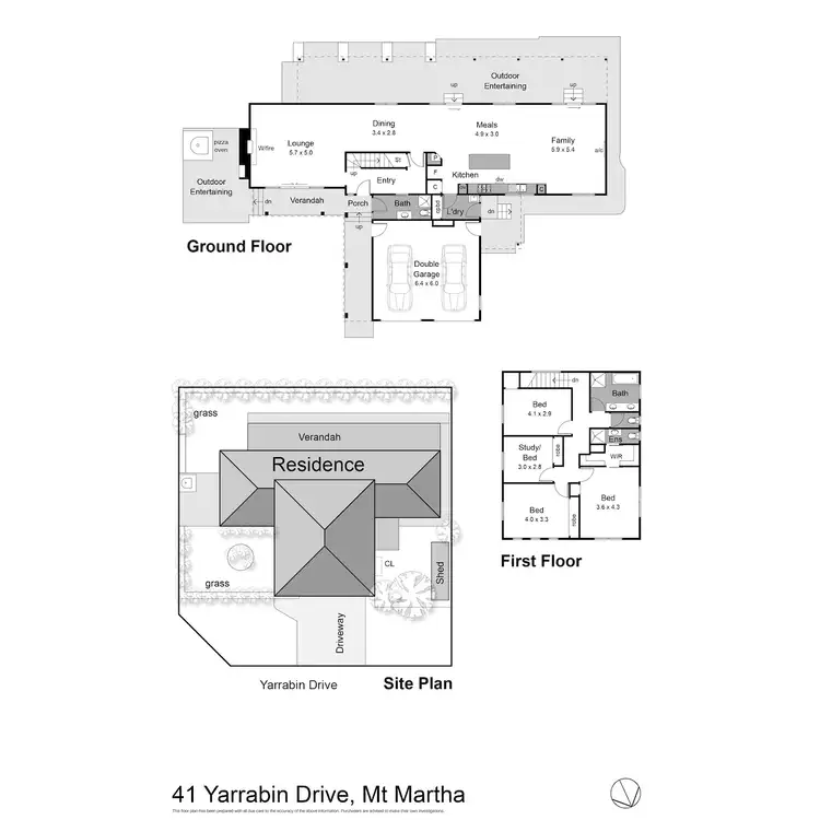 Floorplan of Homely house listing, 41 Yarrabin Drive, Mount Martha VIC 3934