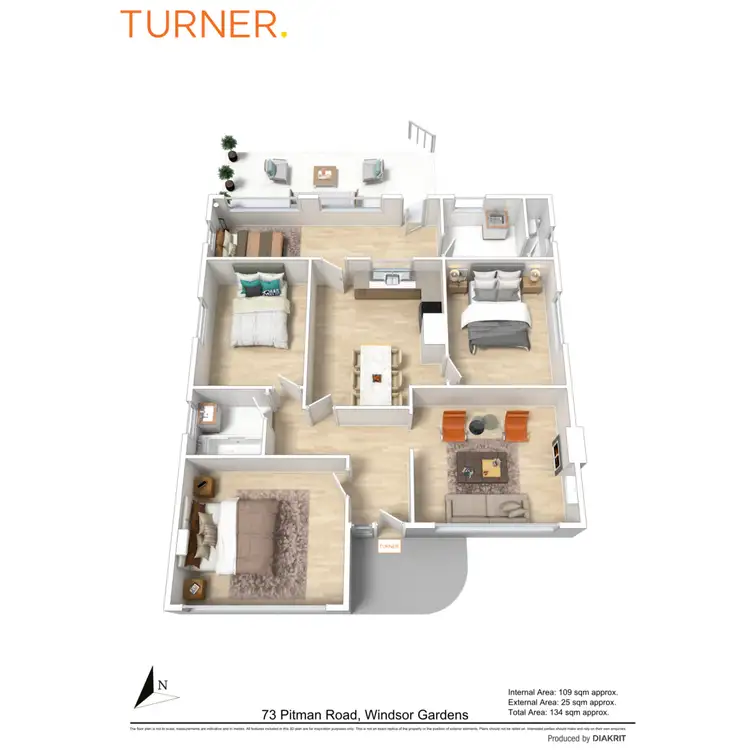 Floorplan of Homely house listing, 73 Pitman Road, Windsor Gardens SA 5087