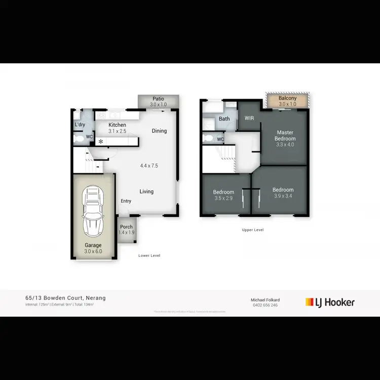 Floorplan of Homely townhouse listing, 65/13 Bowden Court, Nerang QLD 4211
