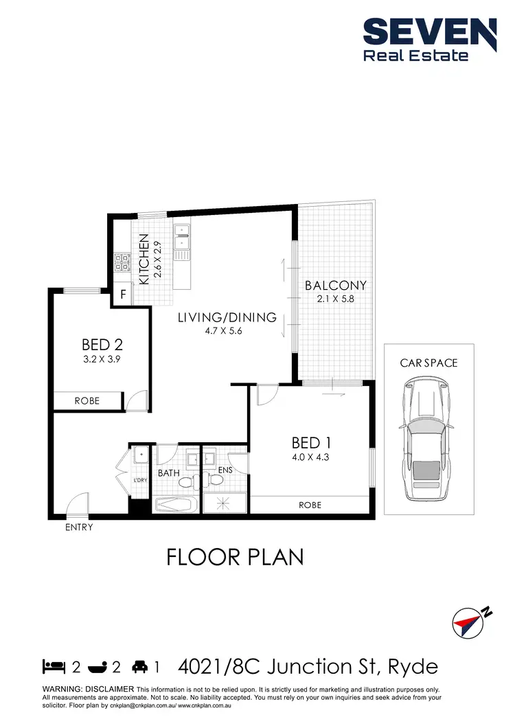 Floorplan of Homely apartment listing, 4021/8C Junction Street, Ryde NSW 2112