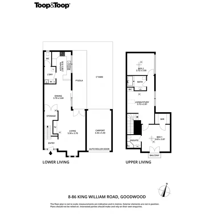 Floorplan of Homely townhouse listing, 8/86 King William Road, Goodwood SA 5034