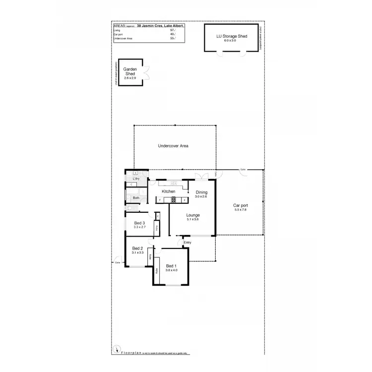 Floorplan of Homely house listing, 38 Jasmin Crescent, Lake Albert NSW 2650