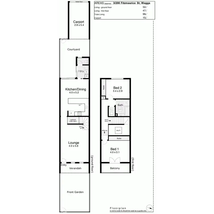 Floorplan of Homely unit listing, 3/200 Fitzmaurice Street, Wagga Wagga NSW 2650
