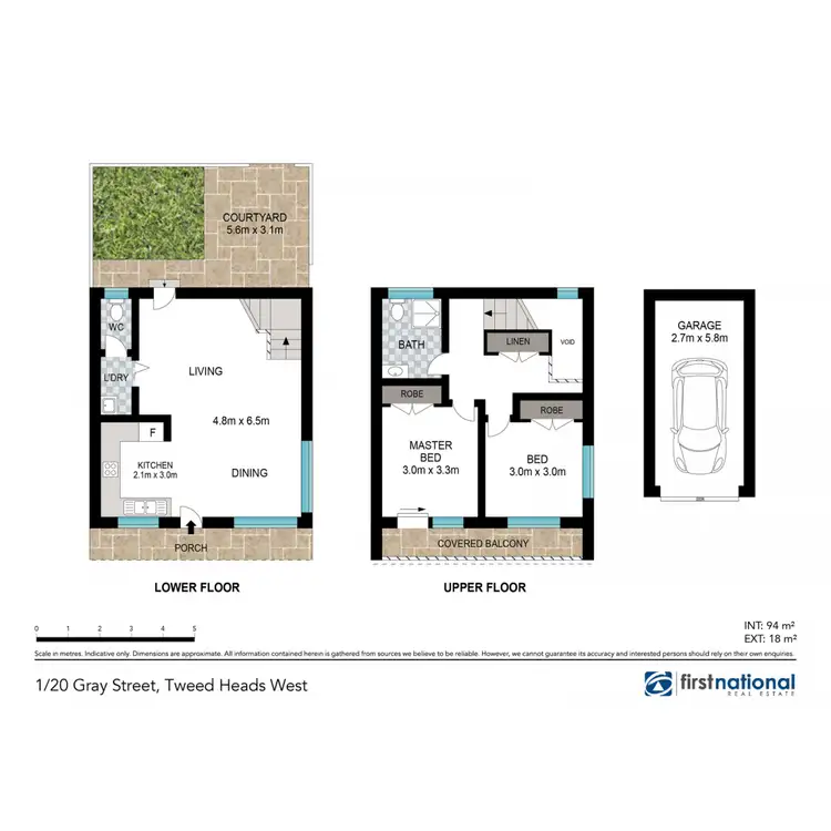 Floorplan of Homely townhouse listing, 1/20 Gray Street, Tweed Heads West NSW 2485
