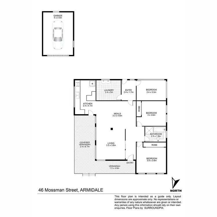 Floorplan of Homely house listing, 46 Mossman Street, Armidale NSW 2350