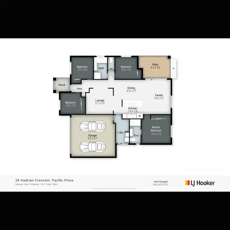 Floorplan of Homely house listing, 26 Hadrian Crescent, Pacific Pines QLD 4211