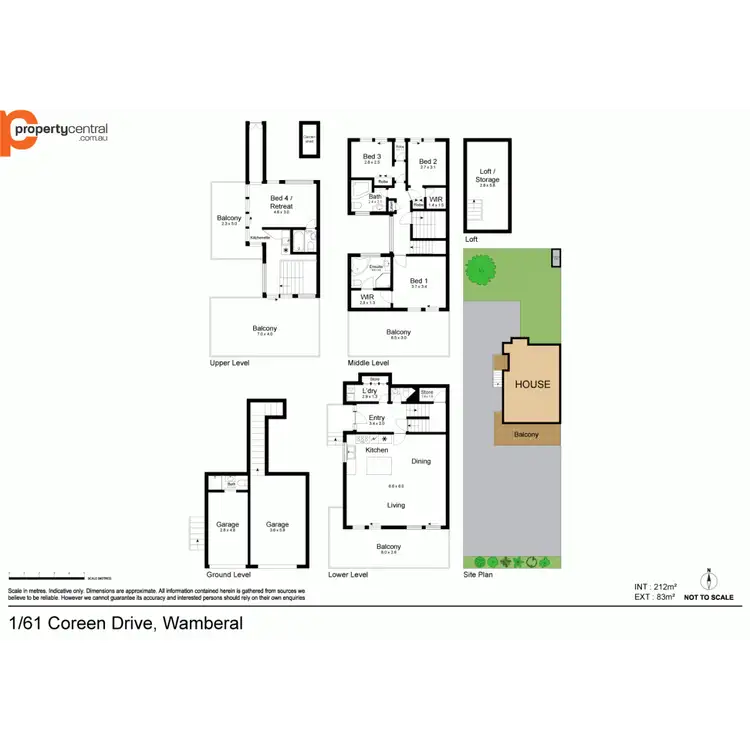 Floorplan of Homely semi-detached listing, 1/61 Coreen Drive, Wamberal NSW 2260
