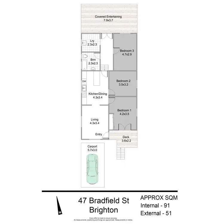 Floorplan of Homely house listing, 47 Bradfield Street, Brighton QLD 4017
