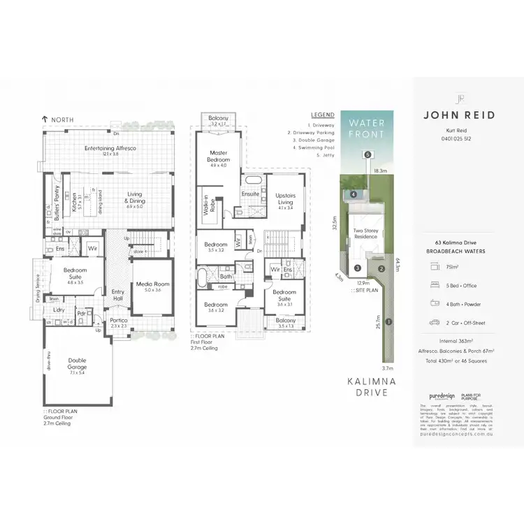 Floorplan of Homely house listing, 63 Kalimna Drive, Broadbeach Waters QLD 4218