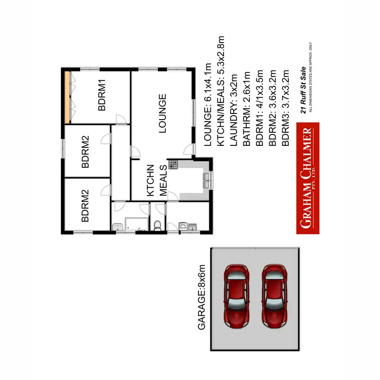 Floorplan of Homely house listing, 21 Ruff Street, Sale VIC 3850