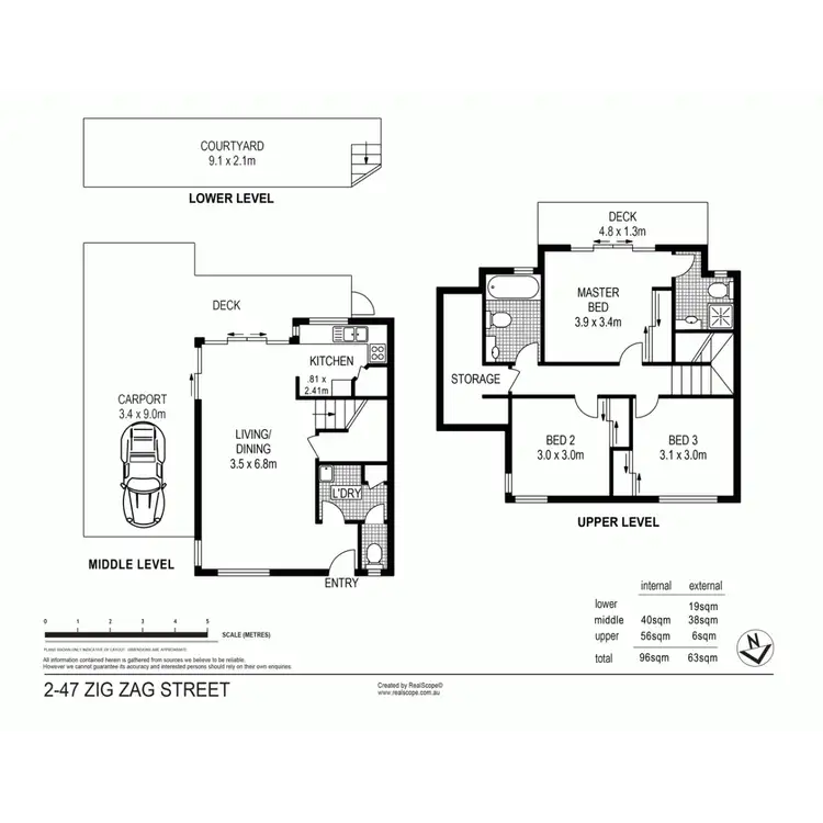 Floorplan of Homely townhouse listing, 2/47 Zig Zag Street, Red Hill QLD 4059