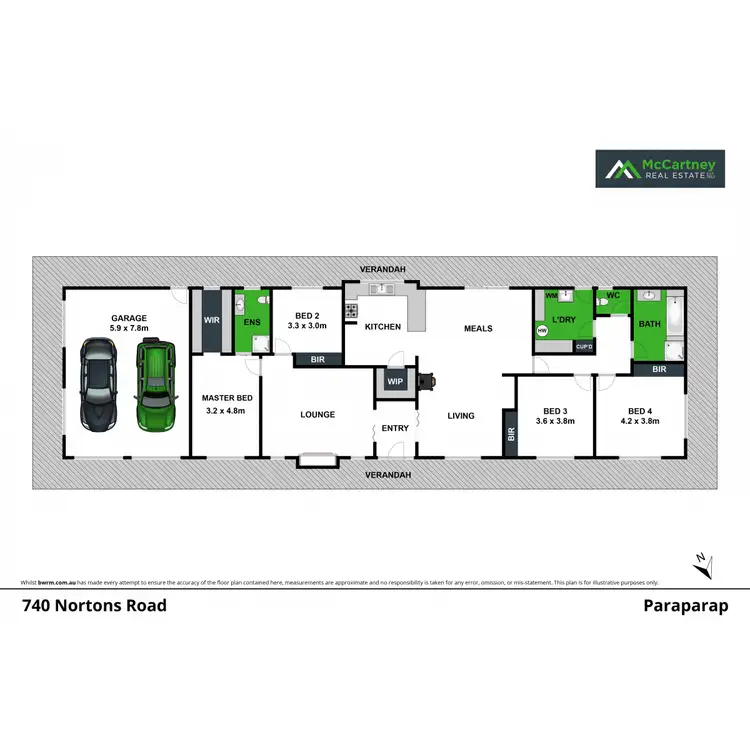 Floorplan of Homely rural property listing, 740 Nortons Road, Paraparap VIC 3240