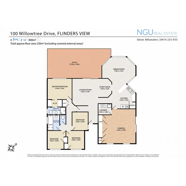 Floorplan of Homely house listing, 100 Willowtree Drive, Flinders View QLD 4305