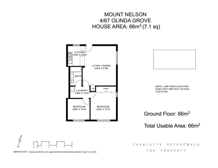 Floorplan of Homely apartment listing, 4/67 Olinda Grove, Mount Nelson TAS 7007