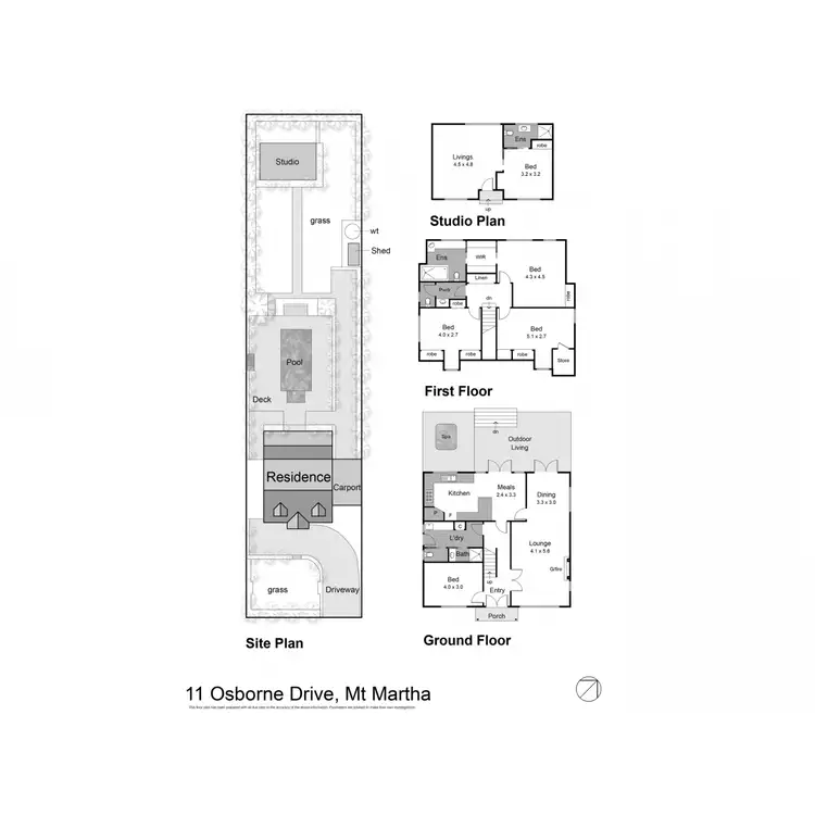 Floorplan of Homely house listing, 11 Osborne Drive, Mount Martha VIC 3934