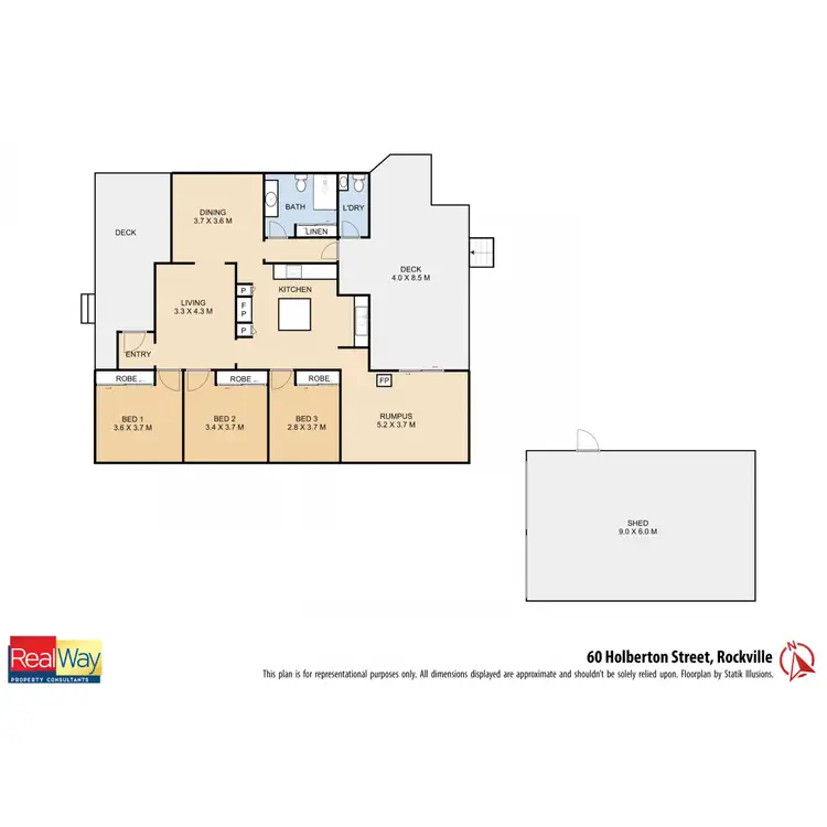 Floorplan of Homely house listing, 60 Holberton Street, Rockville QLD 4350