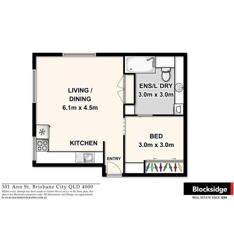 Floorplan of Homely apartment listing, G03/301 Ann Street, Brisbane City QLD 4000