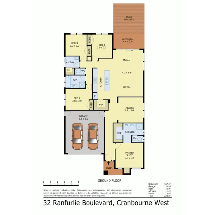 Floorplan of Homely house listing, 32 Ranfurlie Boulevard, Cranbourne West VIC 3977