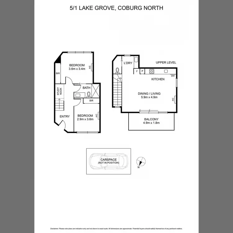 Floorplan of Homely townhouse listing, 5/1 Lake Grove, Coburg North VIC 3058