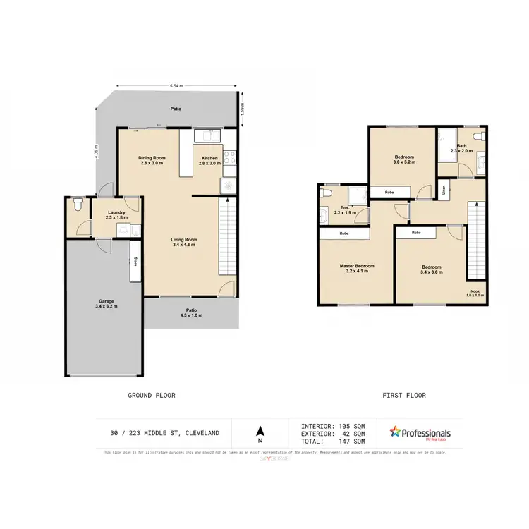 Floorplan of Homely townhouse listing, 30/223 Middle Street, Cleveland QLD 4163
