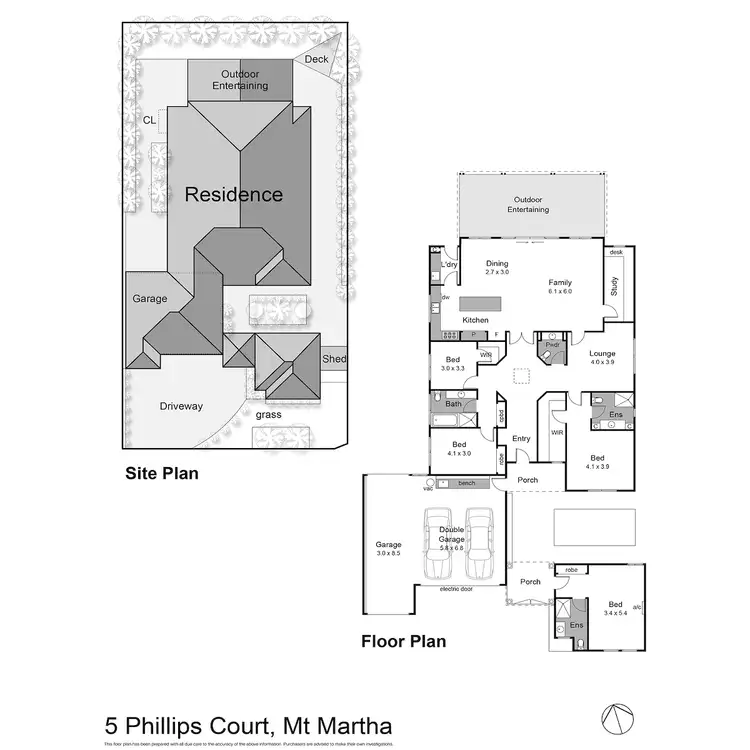 Floorplan of Homely house listing, 5 Phillips Court, Mount Martha VIC 3934