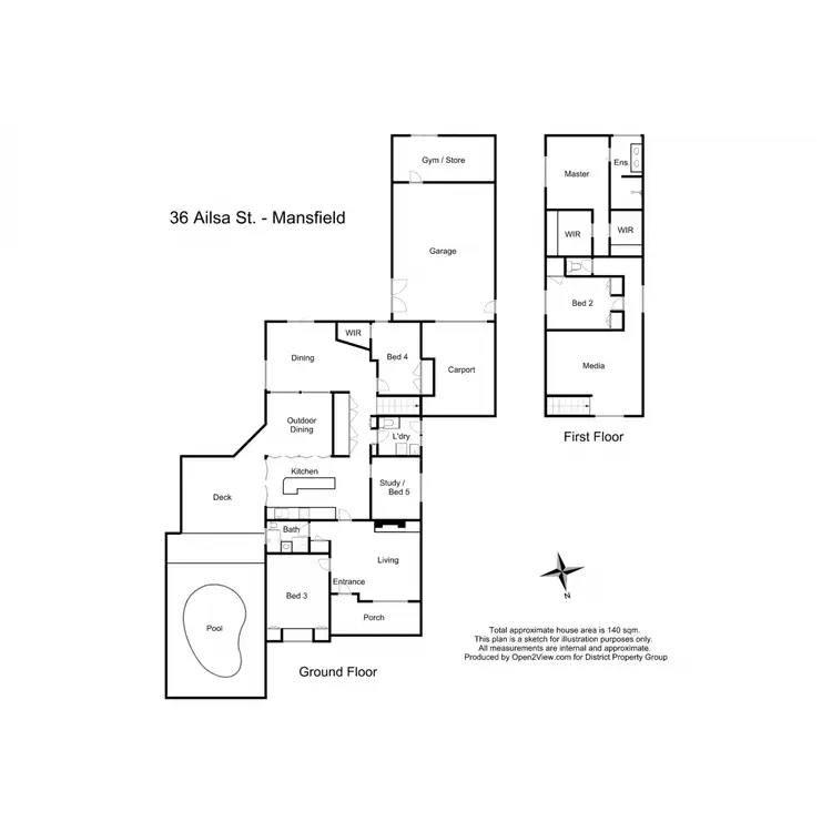 Floorplan of Homely house listing, 36 Ailsa Street, Mansfield VIC 3722
