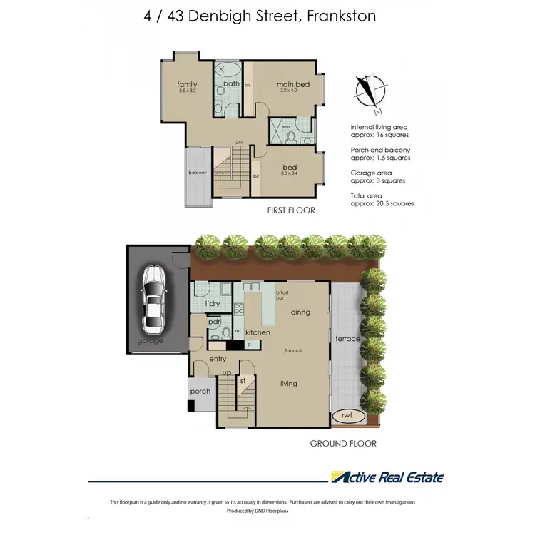 Floorplan of Homely townhouse listing, 4/43 Denbigh Street, Frankston VIC 3199