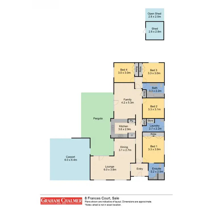 Floorplan of Homely house listing, 8 Frances Court, Sale VIC 3850