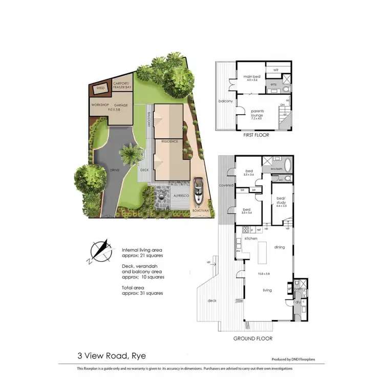 Floorplan of Homely house listing, 3 View Road, Rye VIC 3941