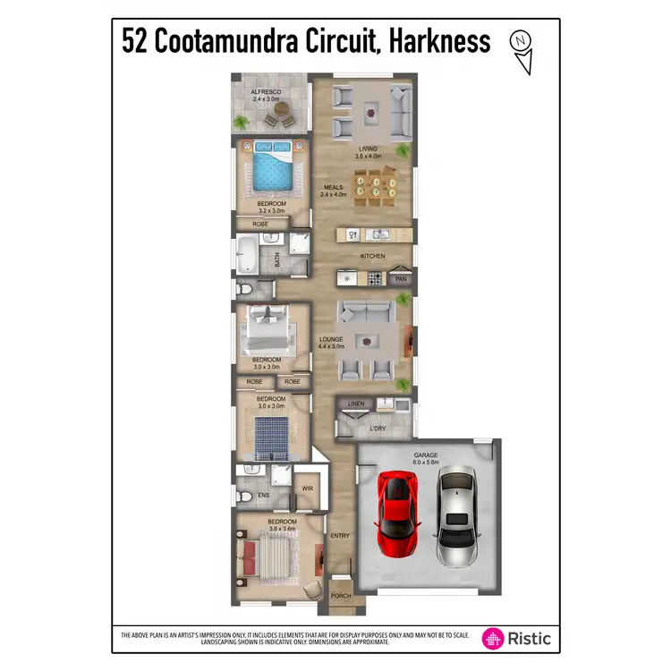 Floorplan of Homely house listing, 52 Cootamundra Circuit, Harkness VIC 3337