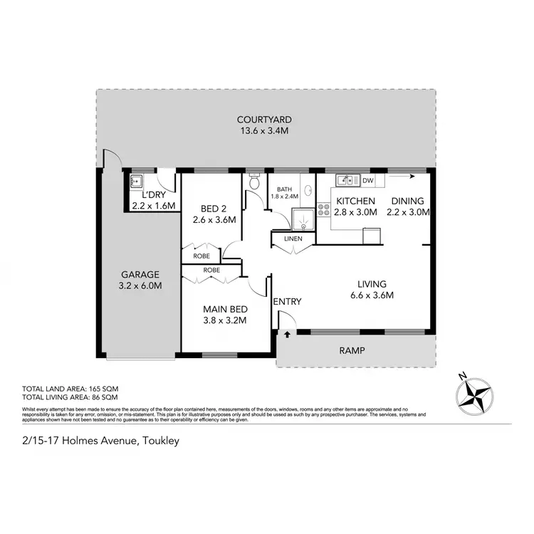 Floorplan of Homely villa listing, 2/15-17 Holmes Avenue, Toukley NSW 2263