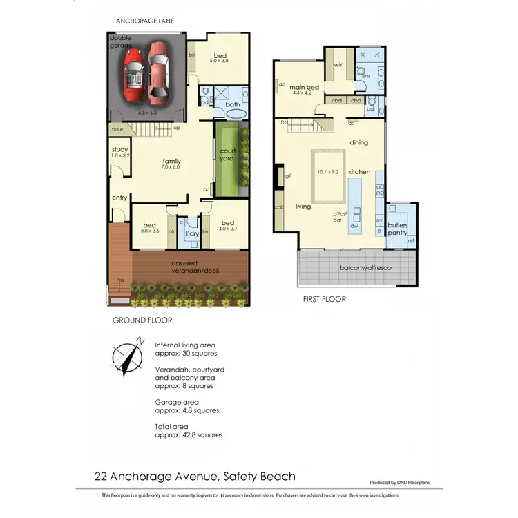Floorplan of Homely townhouse listing, 22 Anchorage Avenue, Safety Beach VIC 3936