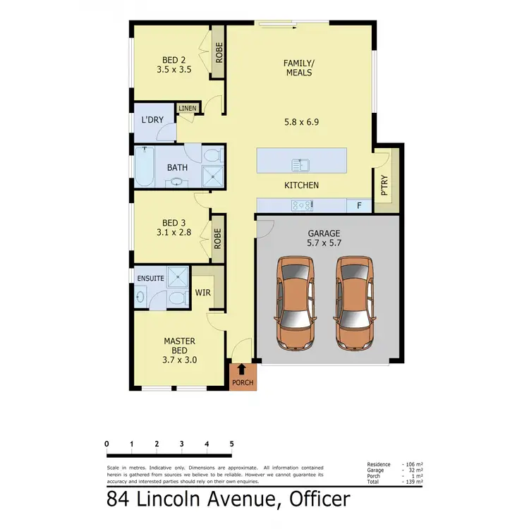 Floorplan of Homely house listing, 84 Lincoln Avenue, Officer VIC 3809