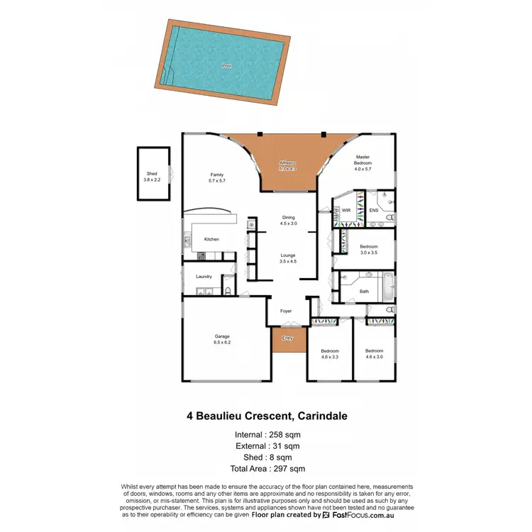 Floorplan of Homely house listing, 4 Beaulieu Crescent, Carindale QLD 4152