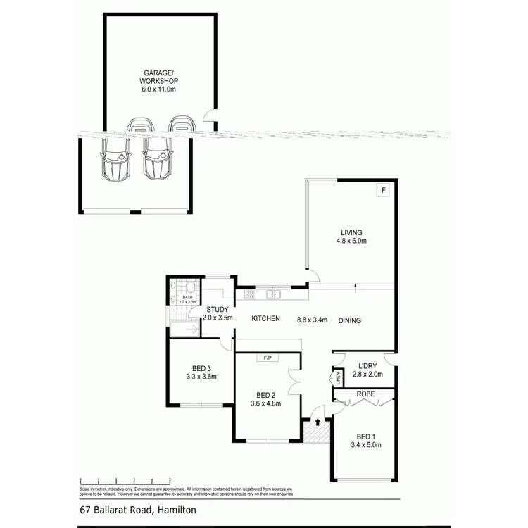 Floorplan of Homely house listing, 67 Ballarat Road, Hamilton VIC 3300