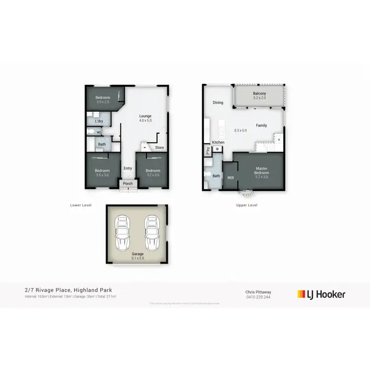 Floorplan of Homely semi-detached listing, 2/7 Rivage Place, Highland Park QLD 4211