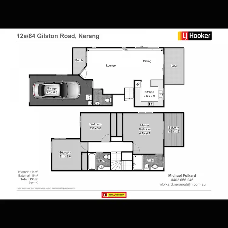 Floorplan of Homely semi-detached listing, 12A/64 Gilston Road, Nerang QLD 4211
