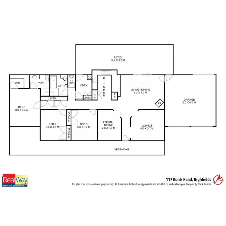 Floorplan of Homely house listing, 117 Kuhls Road, Highfields QLD 4352